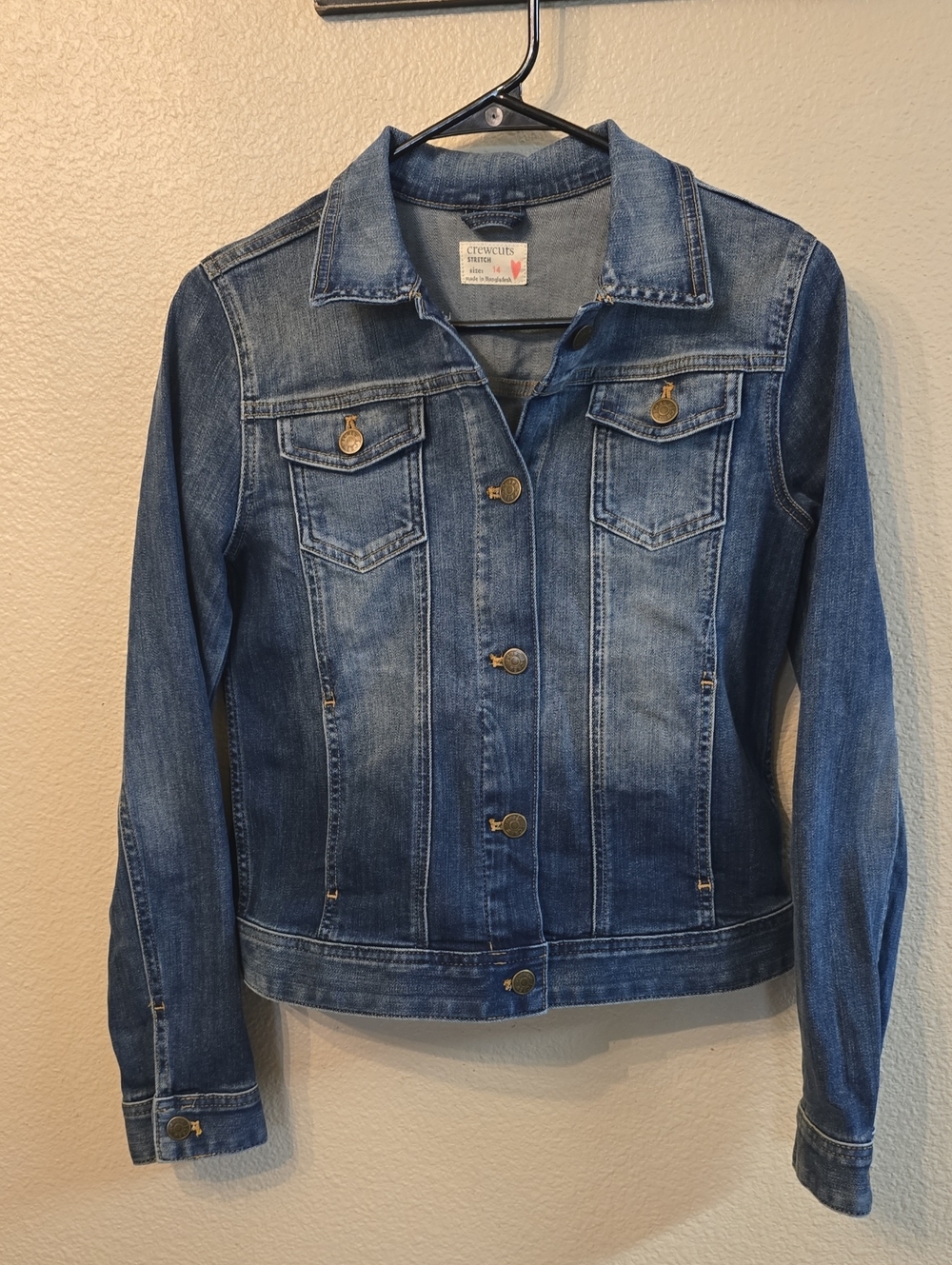 Crewcuts Medium Blue Denim Jacket with Brass Buttons